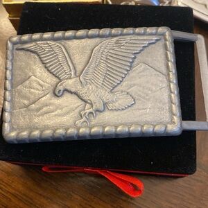 Eagle belt buckle, pewter